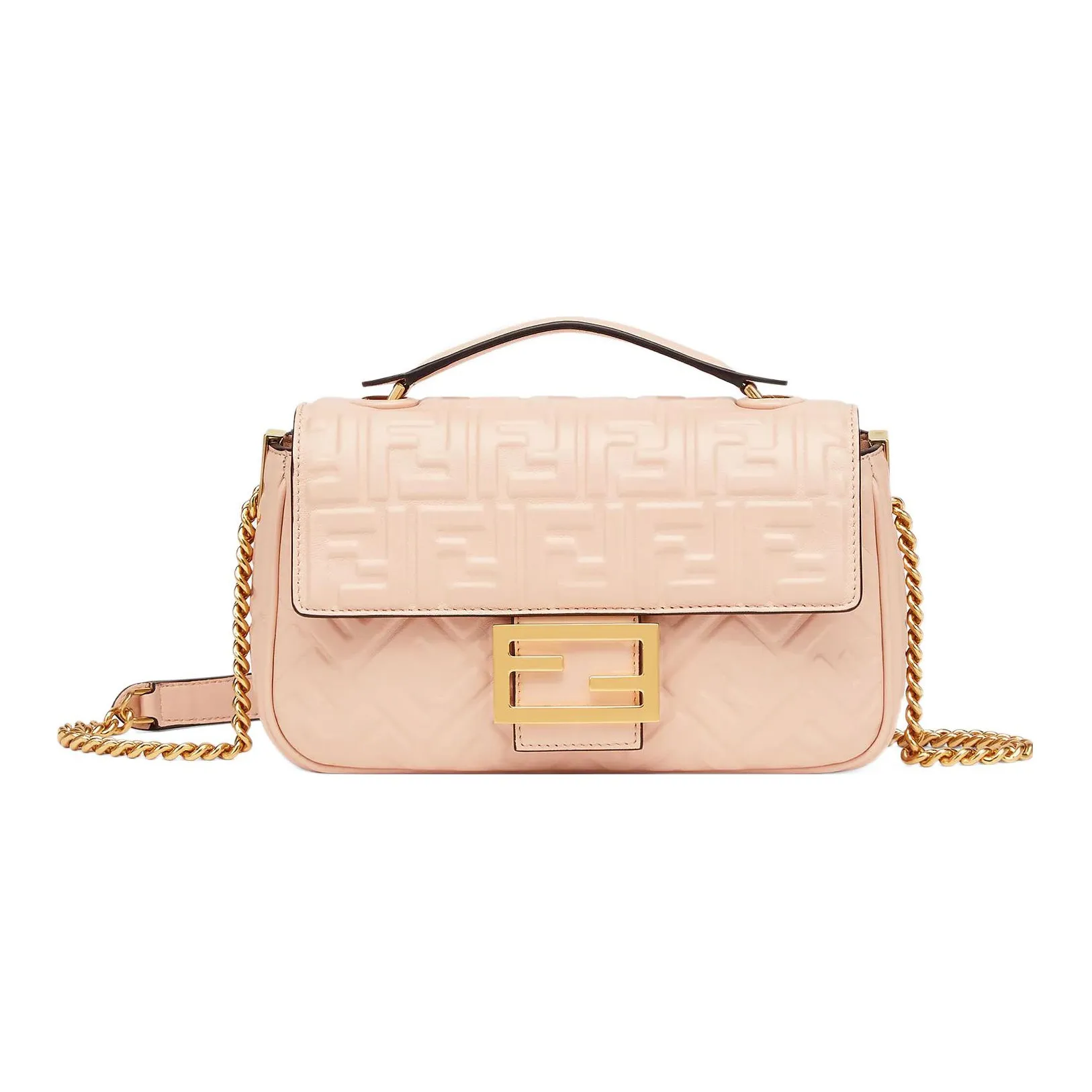 FENDI FF Baguette Motif Chained Shoulder Bag