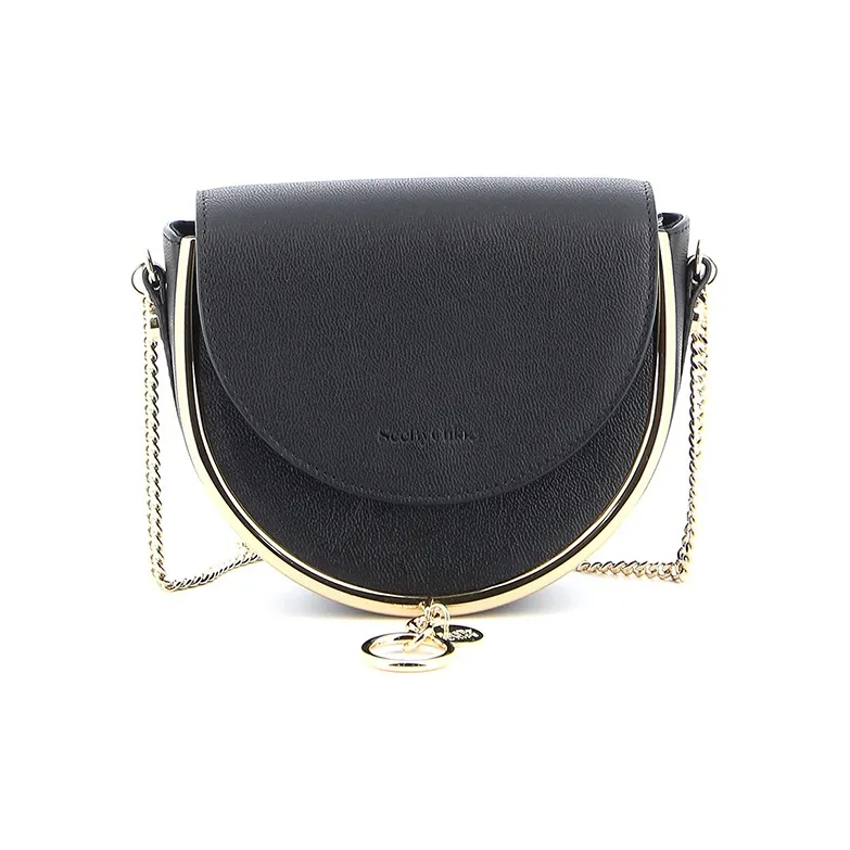 See By Chloe Leather Chain Bag Shoulder Bag Crossbody Bag Women's Black