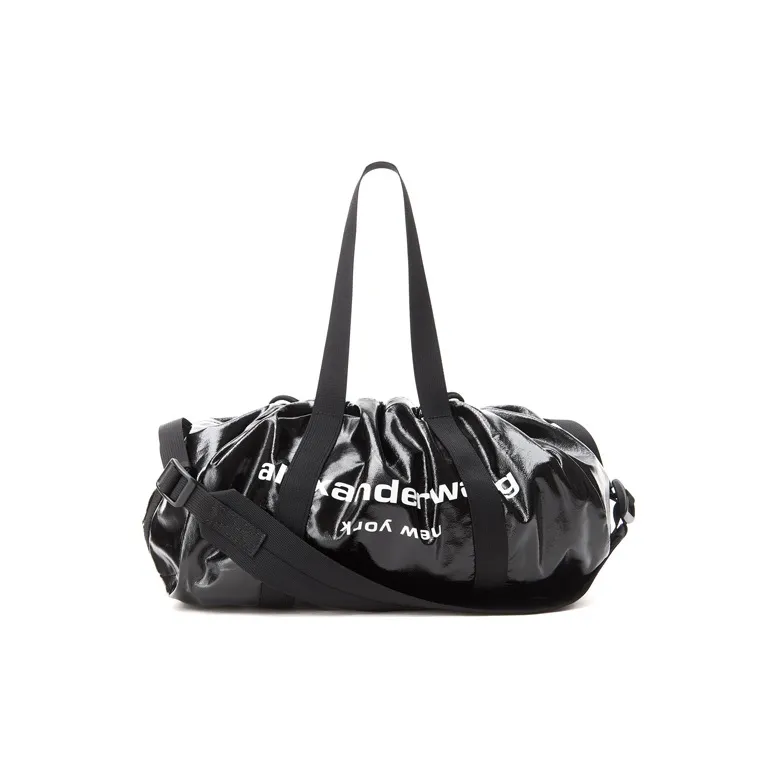 Alexander Wang Primal Shiny Lambskin Travel Bag Handbag Shoulder Bag Crossbody Bag Regular Women's Black