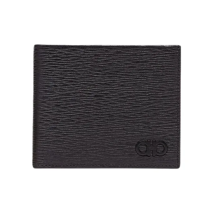 FERRAGAMO Кошелек из коровьей кожи мужской черный