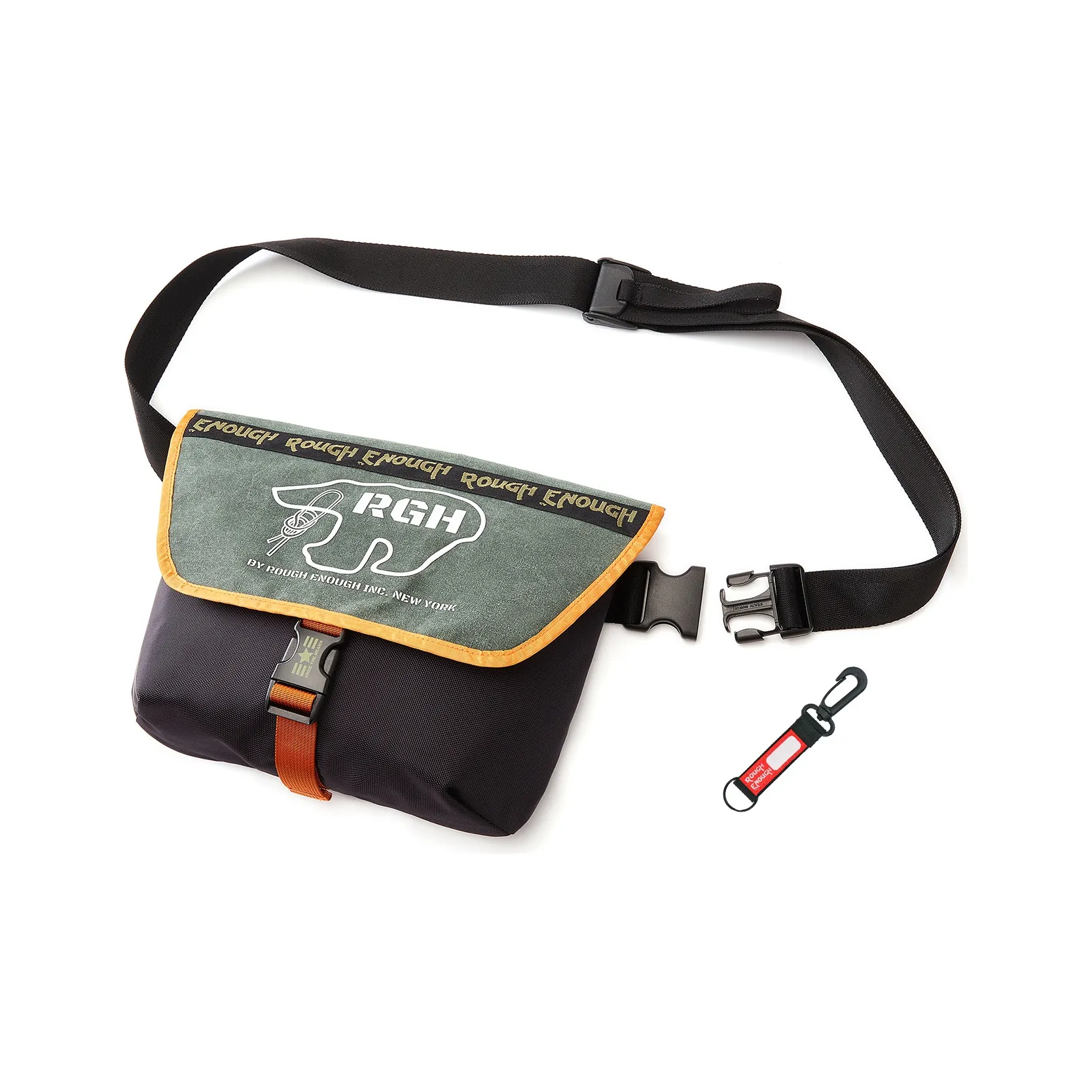 Rough Enough Холст Курьерская Сумка Холст Сумка Сумка через плечо Стандартная Унисекс Армейский Зеленый