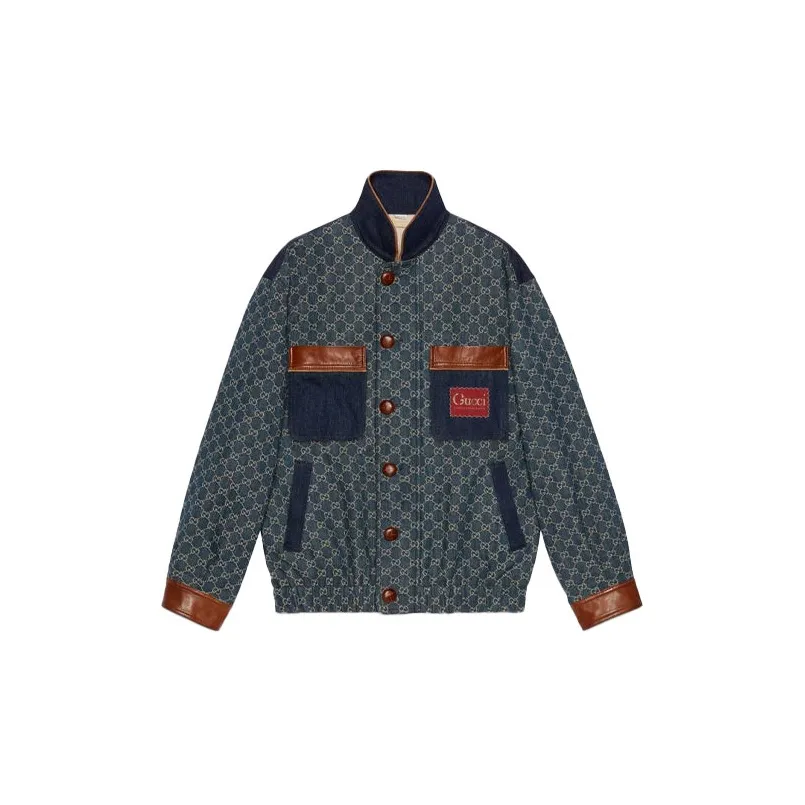 GUCCI Denim Jackets Coats Men's Blue