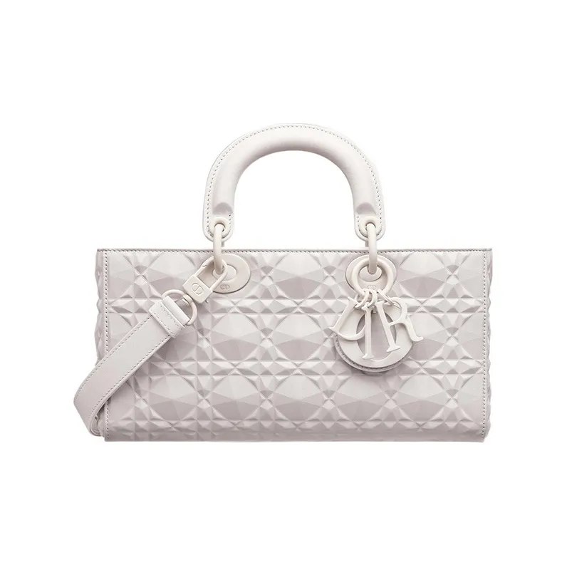 DIOR Lady D-JOY Cow Leather Daisie Bag Shoulder Bag Crossbody Bag Handbag Women's Milk White