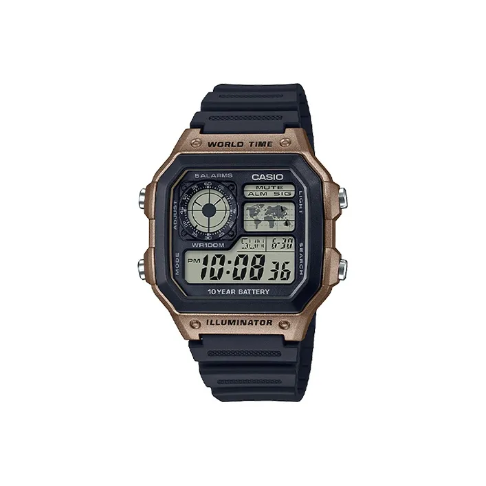 CASIO DIGITAL Collection Кварцевый механизм блок смола ремешок мужские часы серый циферблат