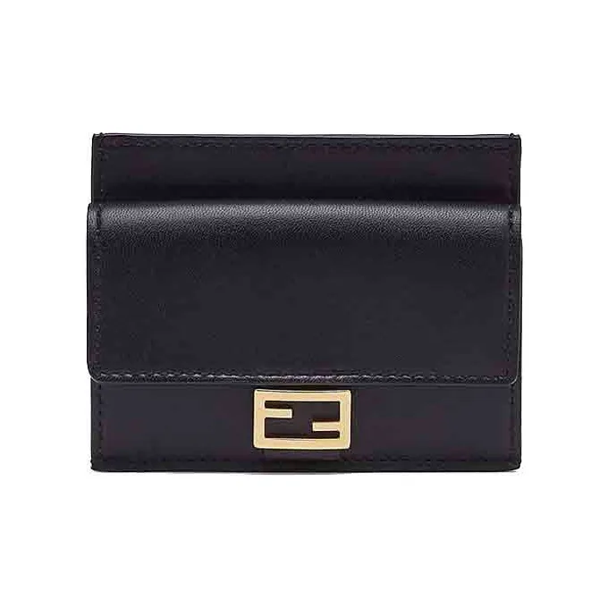 FENDI By Marc Jacobs Baguette Card Holder Black Nappa Leather Card Holder