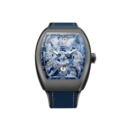 FRANCK MULLER Автоматический Механический Movement Мужские YACHTING VANGUARD Часы 44mm*53,7mm Синий