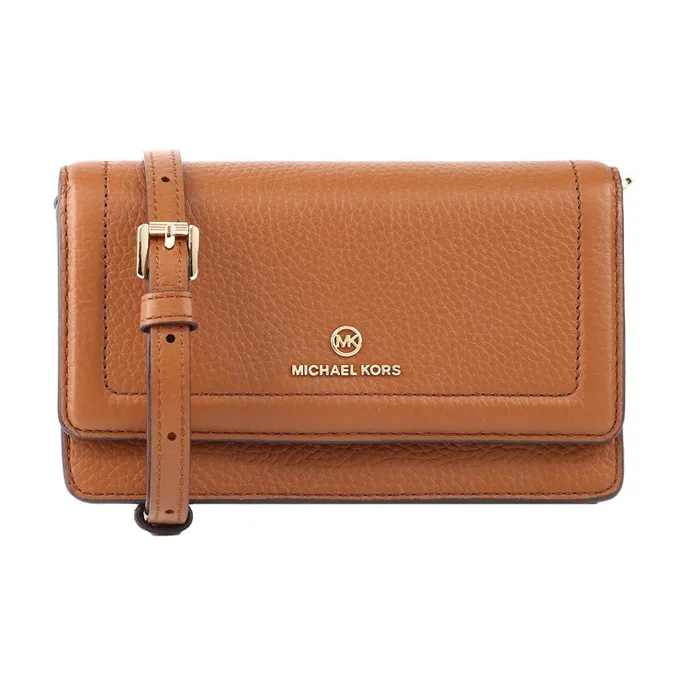 MICHAEL KORS Jet Set Charm Кожа Сумка через плечо Маленькая Женская Коричневая