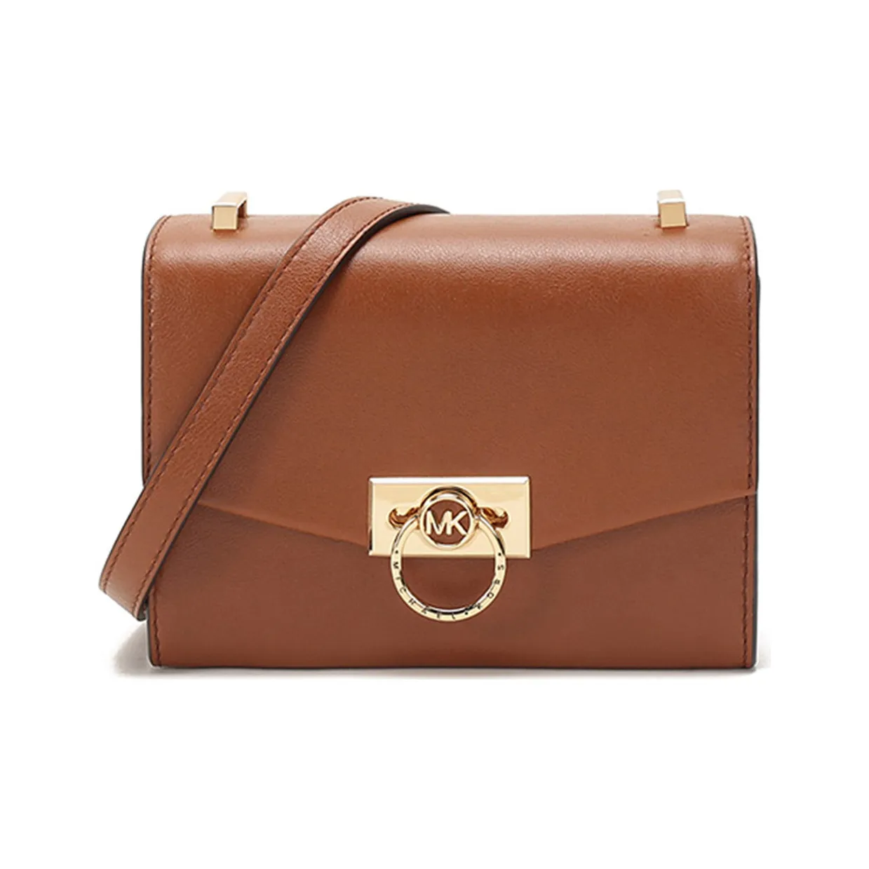 MICHAEL KORS Solid Color Leather Crossbody Bag Mini Women's Leather Brown