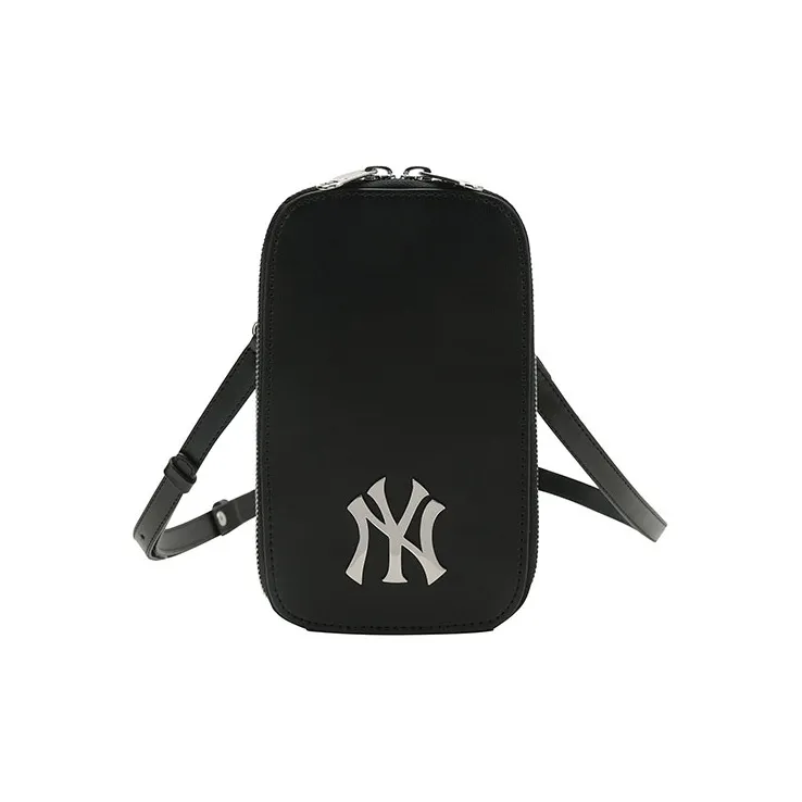 Чехол для телефона из кожи с логотипом MLB сумка через плечо унисекс черный