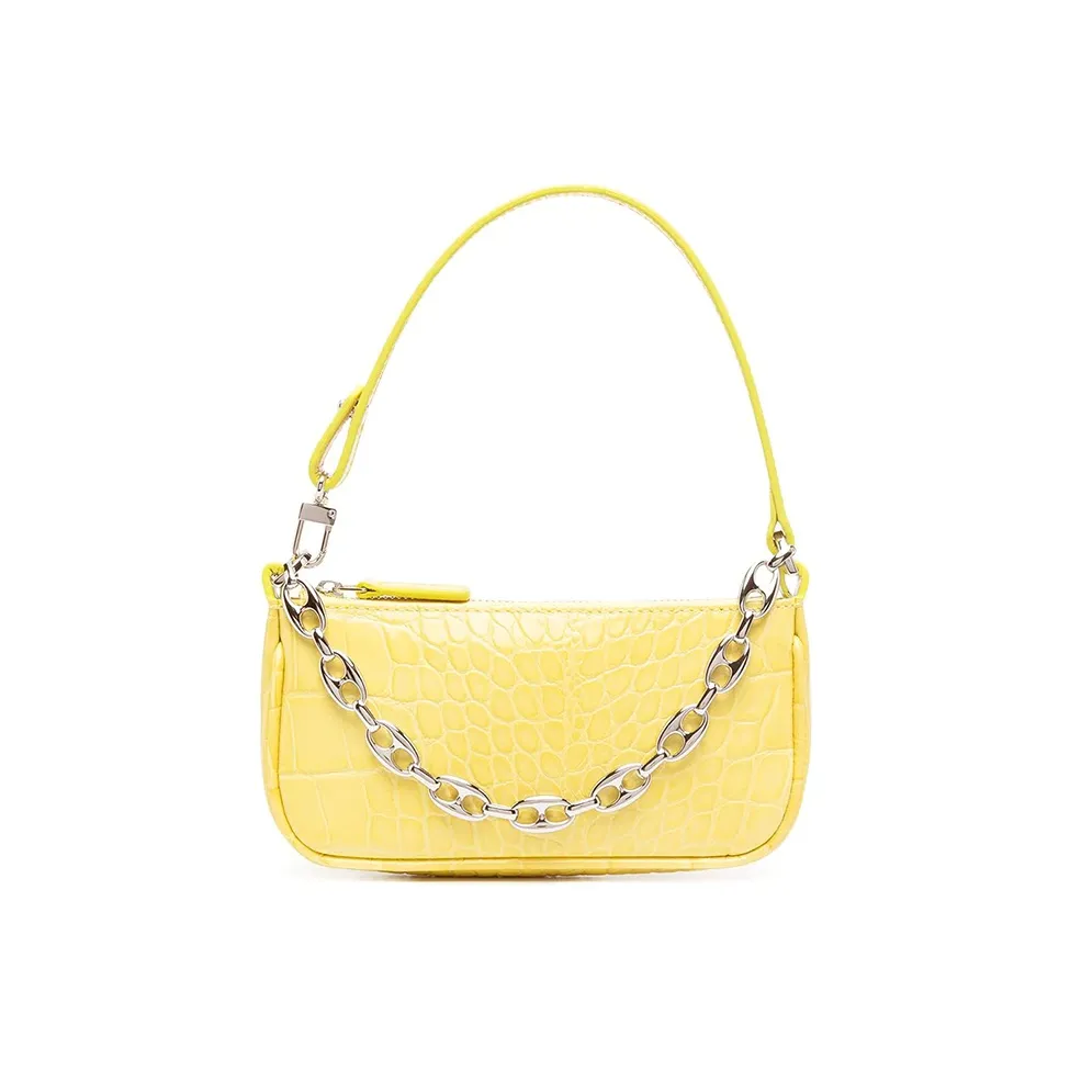 By Far Mini Rachel Leather Shoulder Bag, Handbag, Shoulder Bag Regular Women's Yellow