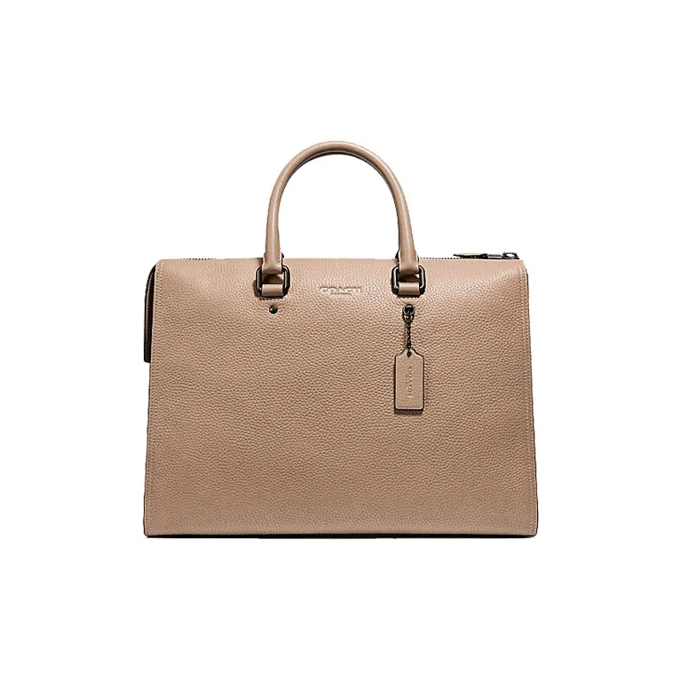 COACH Graham Leather Computer Briefcase Tubas Men's Nude
