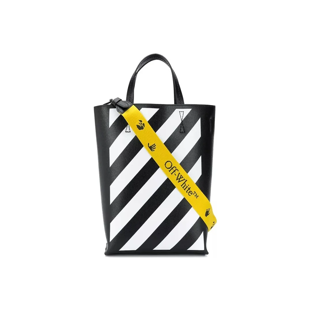 OFF WHITE Binder Clip Diag Black White Tote Bag 2020 Black White