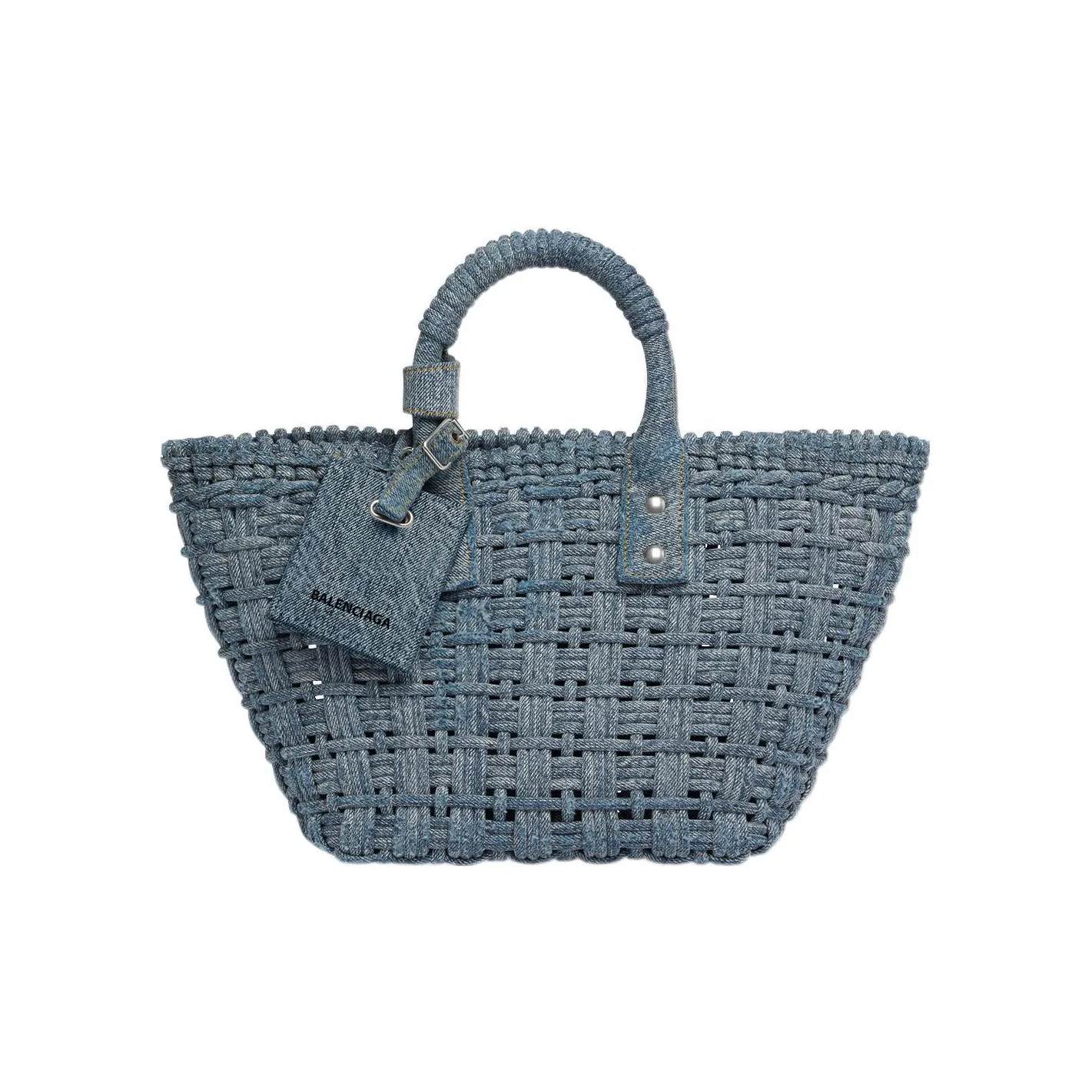 Balenciaga Bistro Denim Xs Basket Top Handle Bag