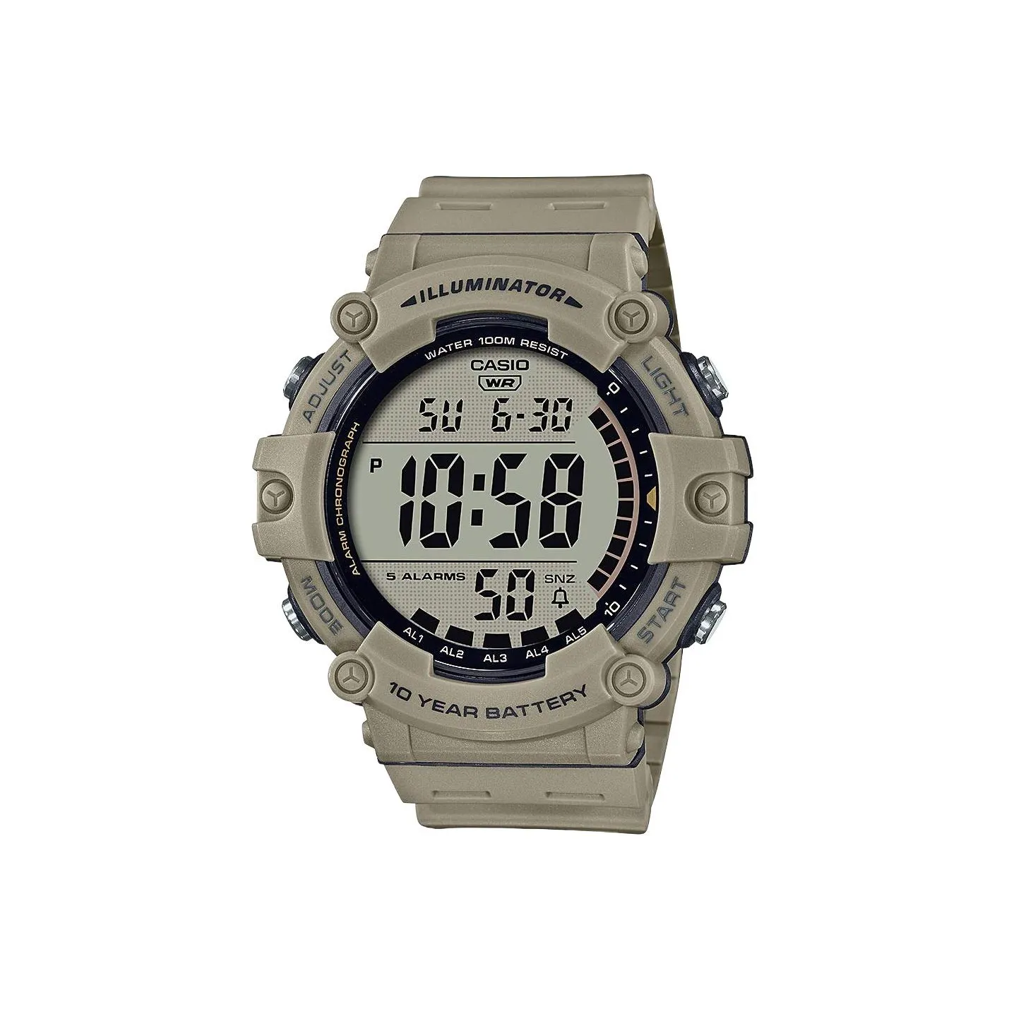 CASIO Vintage Collection Disc Кварцевый механизм Смольный ремешок Часы Мужские Циферблат Серый