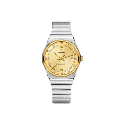 TITONI Автоматический Механический Движение Мужские Часы 40mm*40mm*40mm Золотой