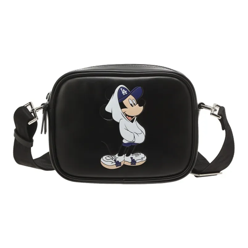 MLB Disney Collaboration Leather Small Square Bag, Shoulder Bag, Crossbody Bag Regular Unisex