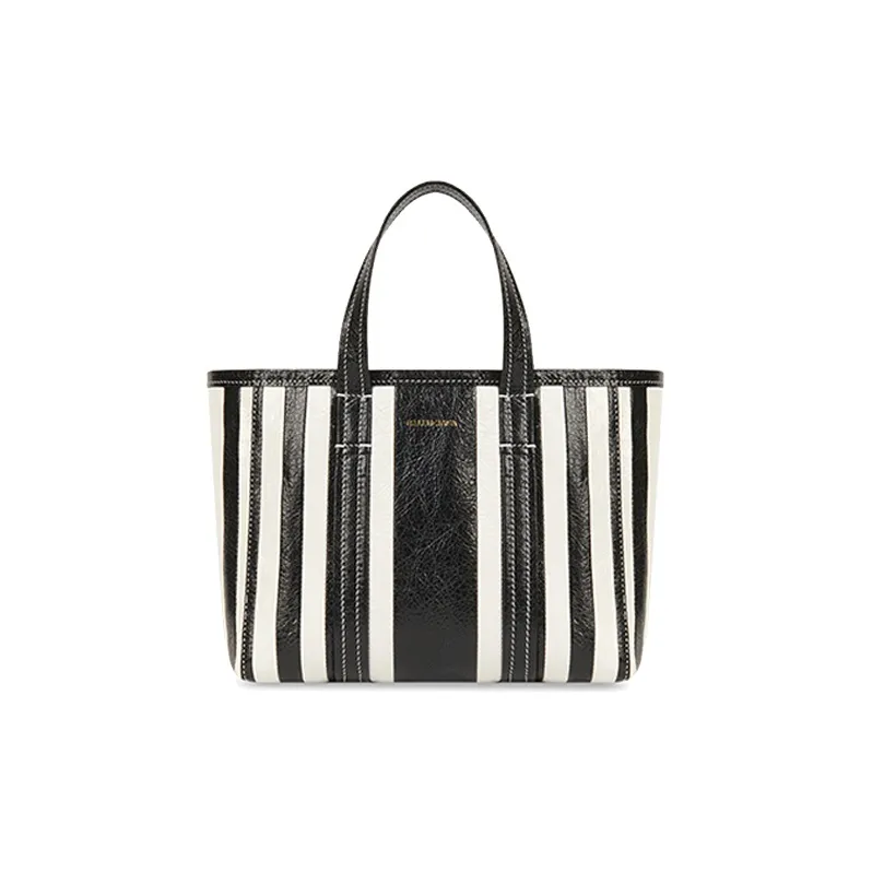 Balenciaga Sheepskin Tote Bag, Shopping Bag, Handbag, Crossbody Bag Women's Black White