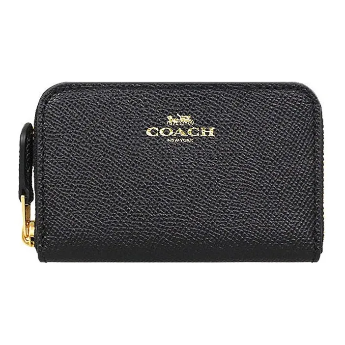 COACH Кожа Монетница Кошелек Женские Черный