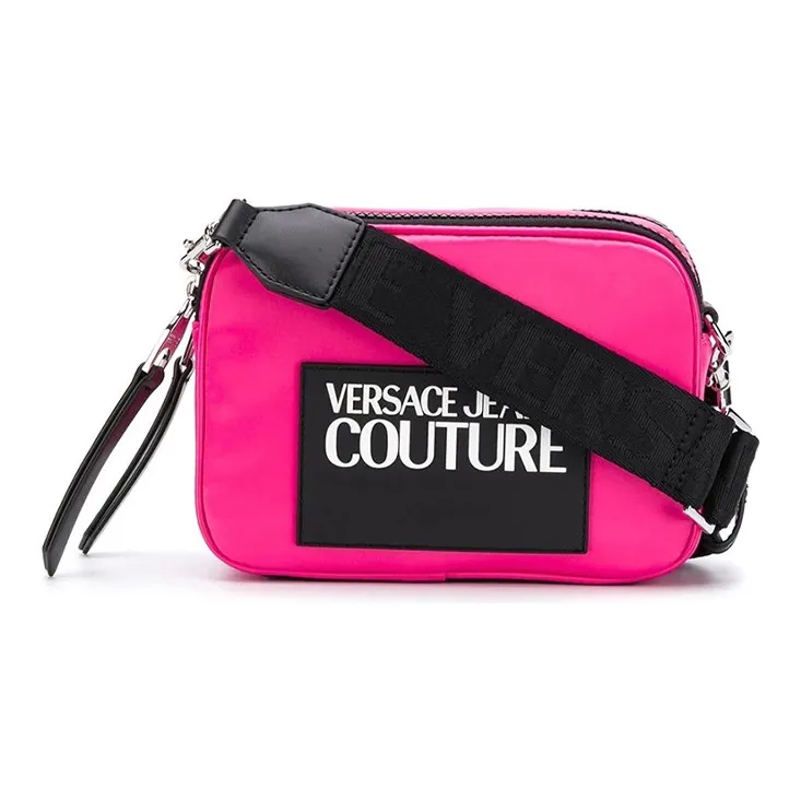 VERSACE JEANS COUTURE Polyester Shoulder Bag, Crossbody Bag Women's Rose Red