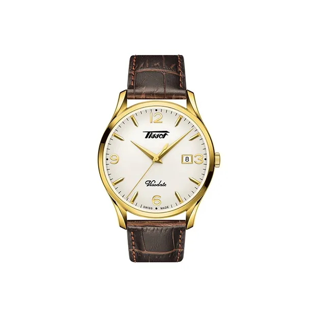 TISSOT Uitenda Series Кварцевый механизм Мужские часы Часы 40 мм Белый циферблат Корпус из нержавеющей стали Кожаный ремешок