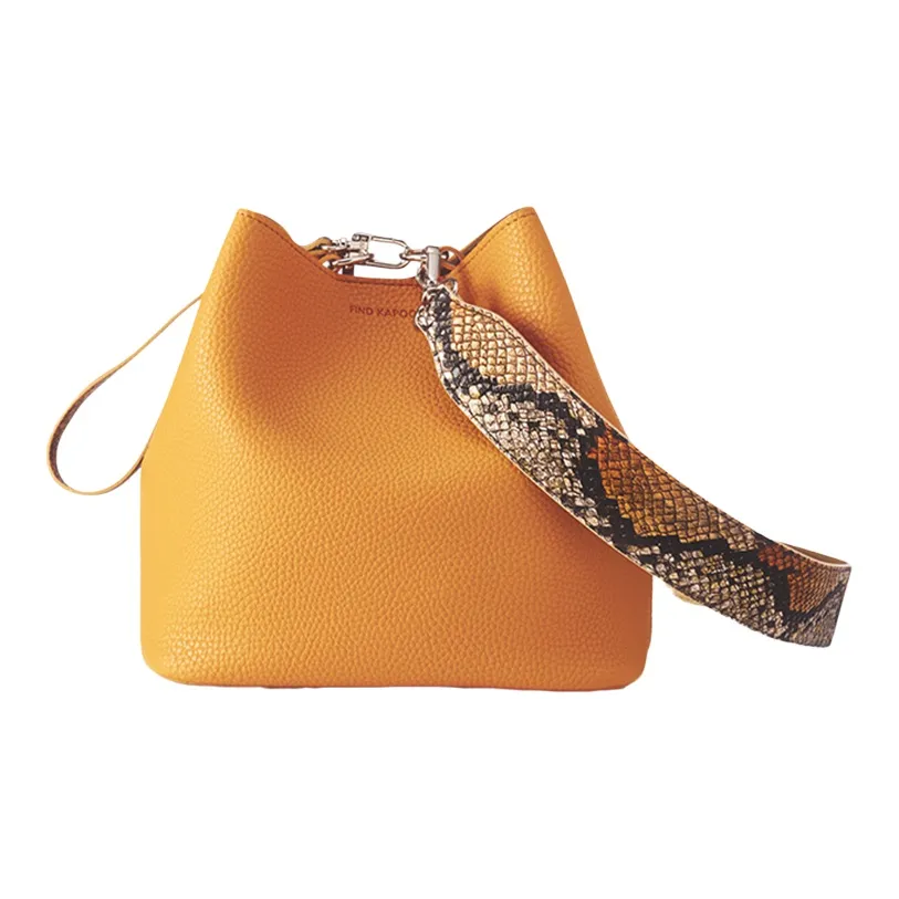 FIND KAPOOR Искусственная кожа Ведрообразная сумка Сумка через плечо Стандартная Женская Желтая