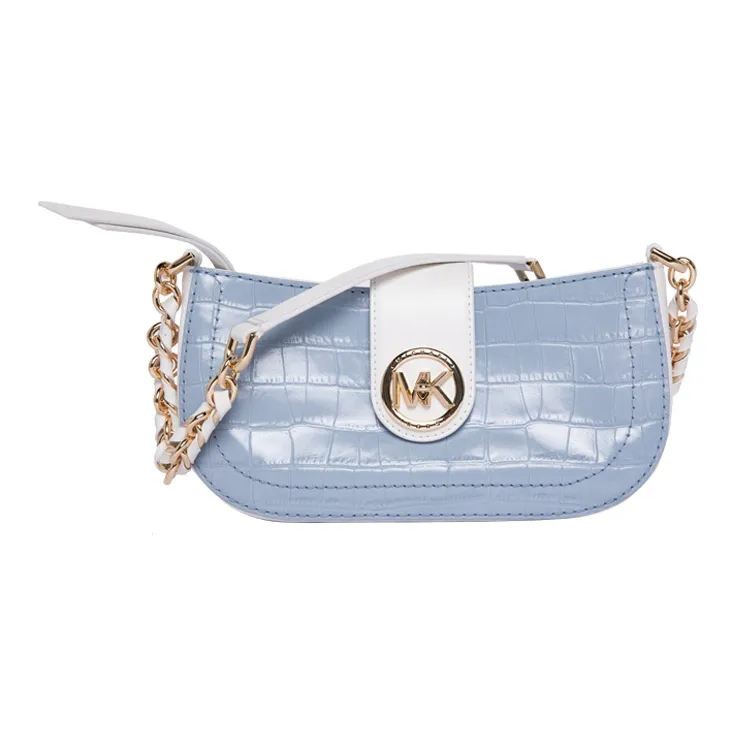 MICHAEL KORS Leather Underarm Shoulder Bag Women's Sky Blue