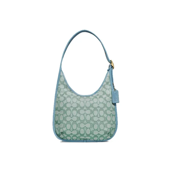 COACH Ergo Leather Hobo Crescent Bag, Handbag, Shoulder Bag Women's Royal Blue