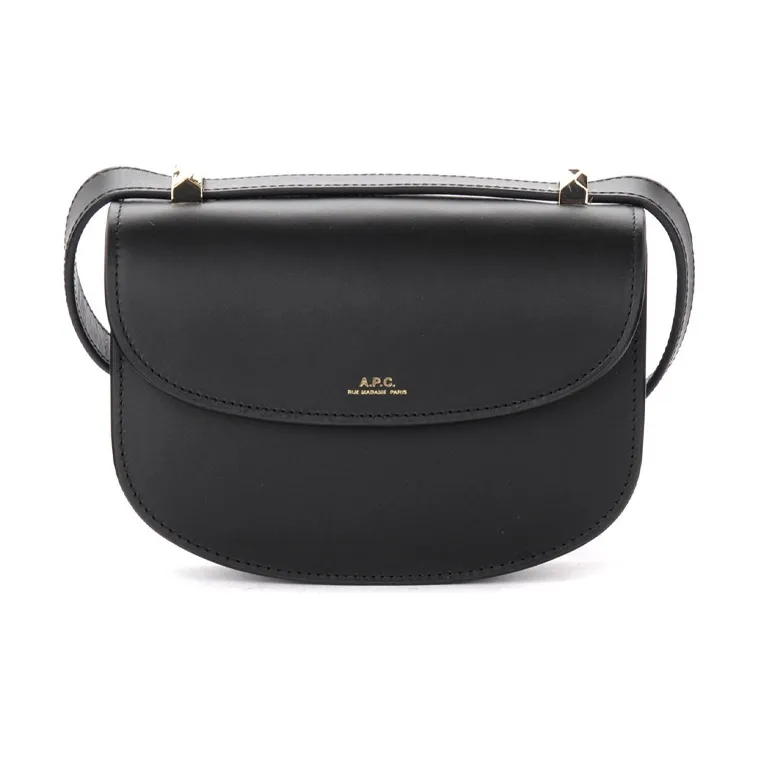 A.P.C Leather Shoulder Bag, Crossbody Bag Mini Women's Black