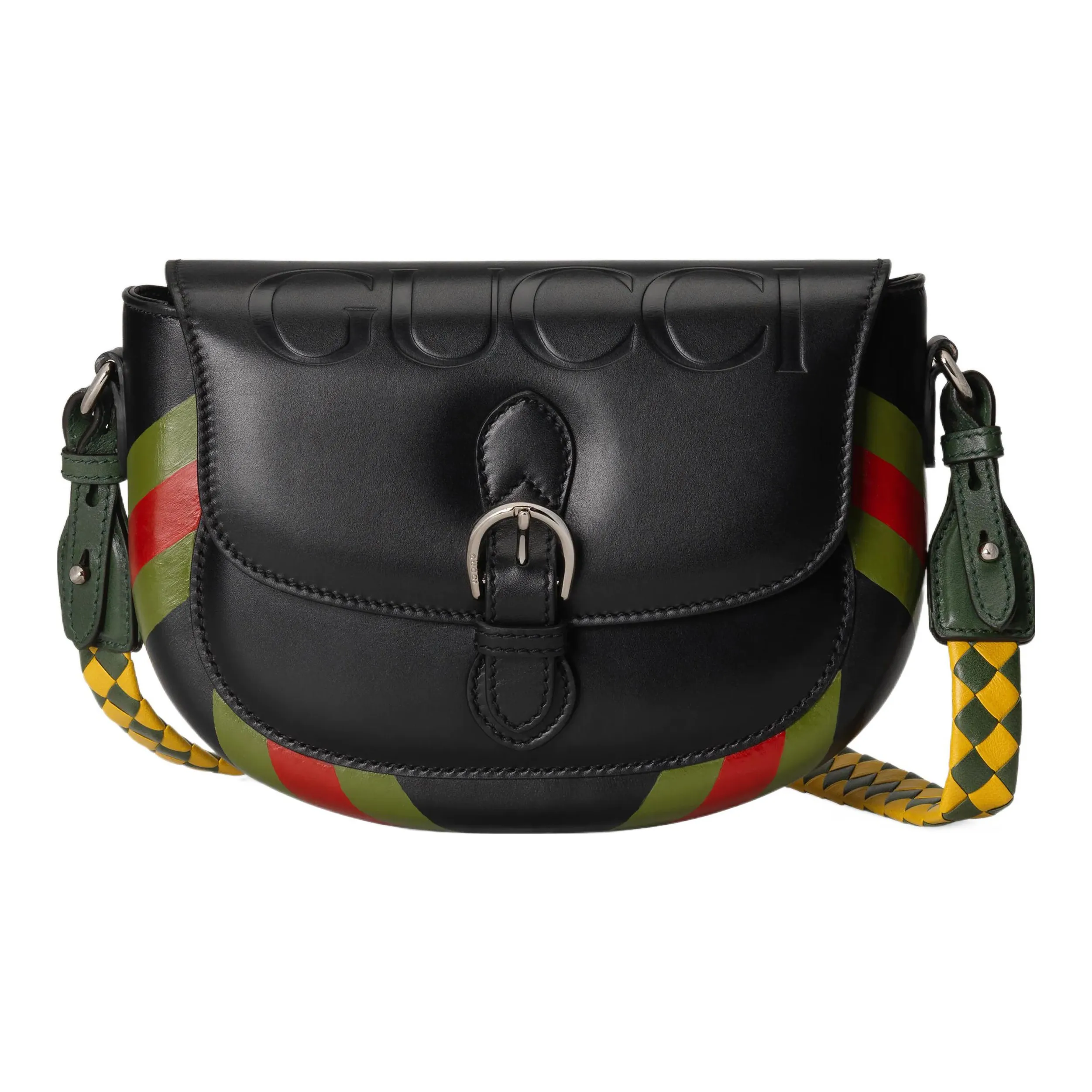 GUCCI Leather Crossbody Bag, Shoulder Bag Women's Black