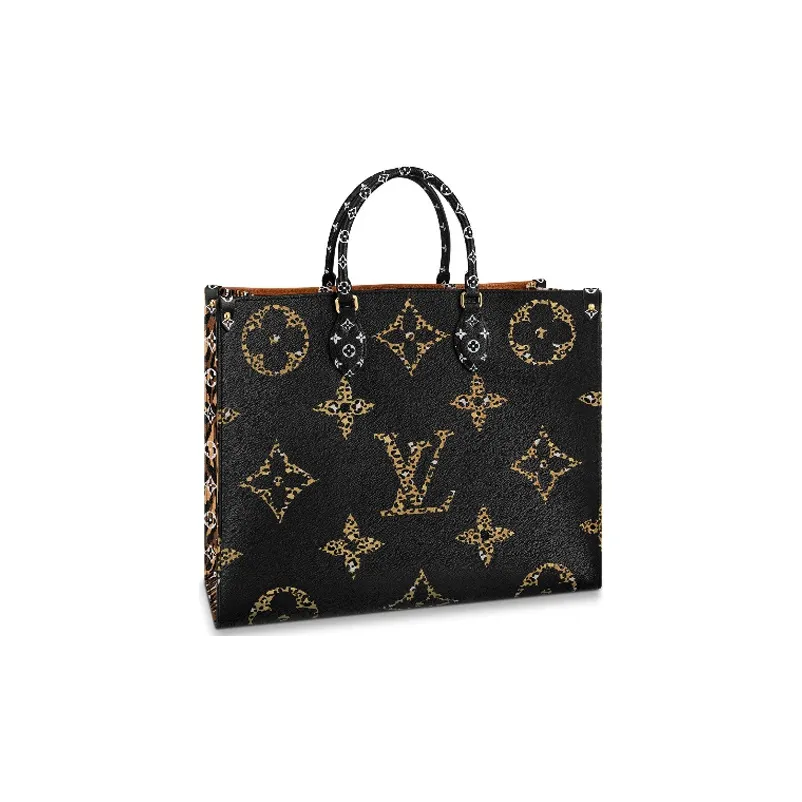 LOUIS VUITTON Onthego Monogram Giant Jungle Black/Caramel