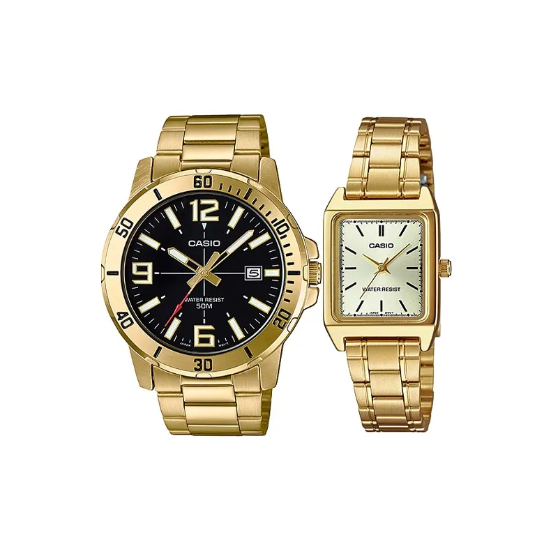 CASIO Watch Collection LTP Кварцевый механизм ремешок из нержавеющей стали унисекс черный циферблат