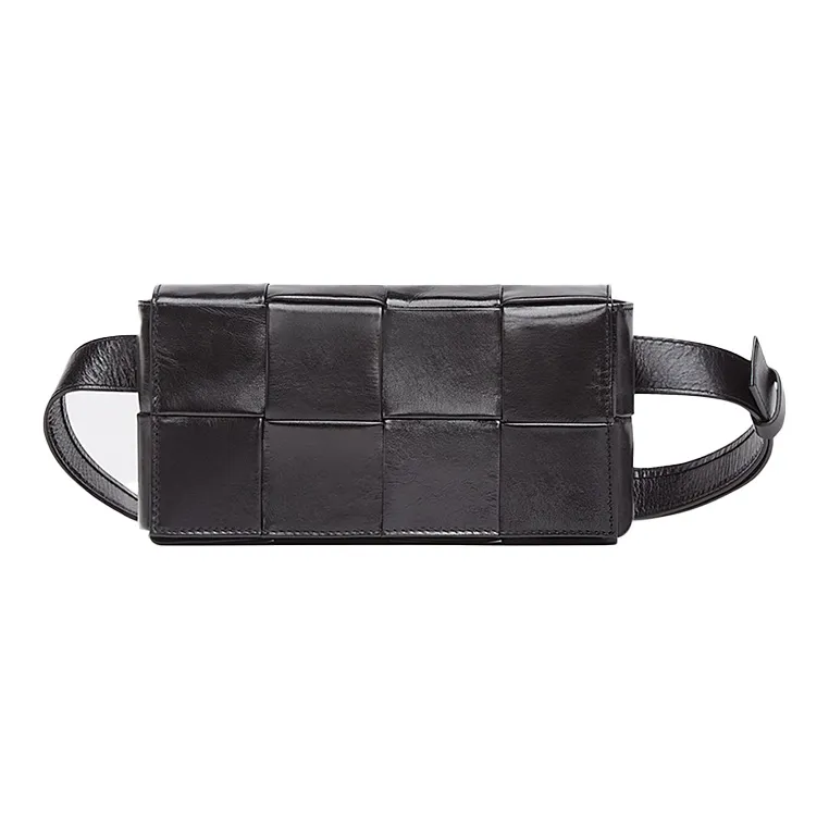 Bottega Veneta Cassette Belt Cow Leather Box Bag, Camera Bag, Crossbody Bag, Fanny Pack Mini Men's Black