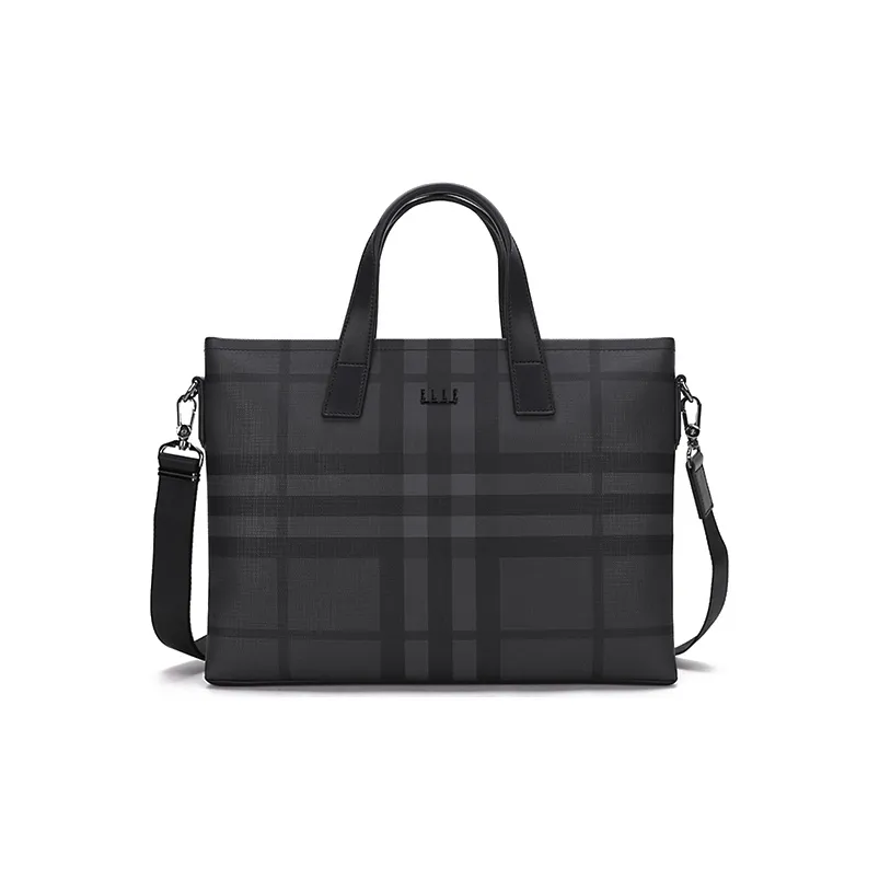 ELLE HOMME Synthetic Leather Shoulder Bag, Crossbody Bag, Laptop Bag, Handbag Men's Black