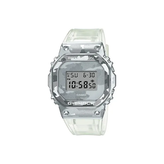 CASIO Full Metal Коллекция Квадратный циферблат Кварцевый механизм Смольный ремешок Часы Мужские Серый циферблат