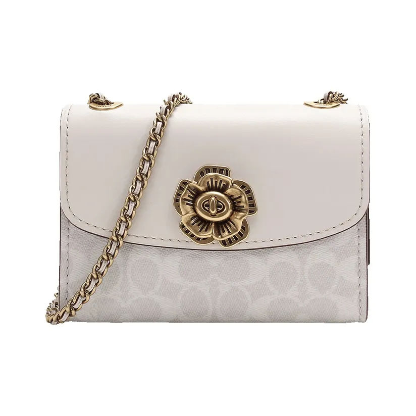COACH Female Camellia Parker Single-Shoulder Bag White