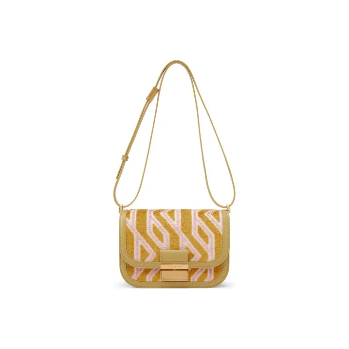 CHARLES KEITH ПУ (полиуретан) Charles Keith Сумка Tofu Сумка через плечо Маленькая Женская Многоцветная