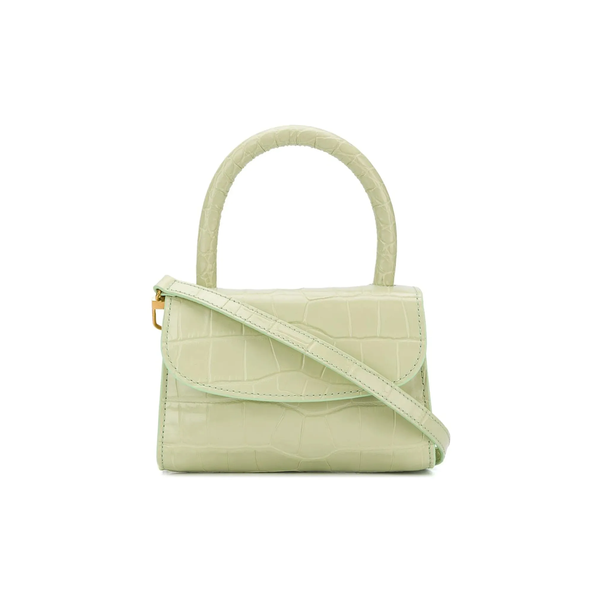 By Far Croco Кожа Сумка Мини Женская Зеленая