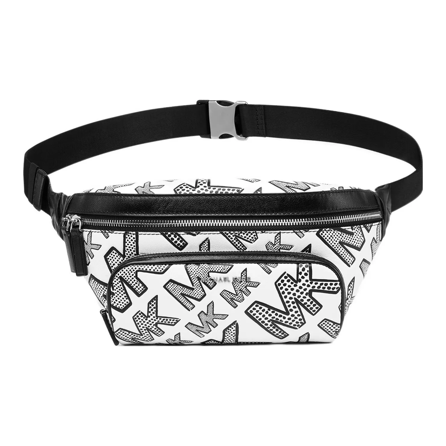 MICHAEL KORS Ткань Слинг-Сумка Пояс Сумка Маленькая Мужская Белая и Синяя