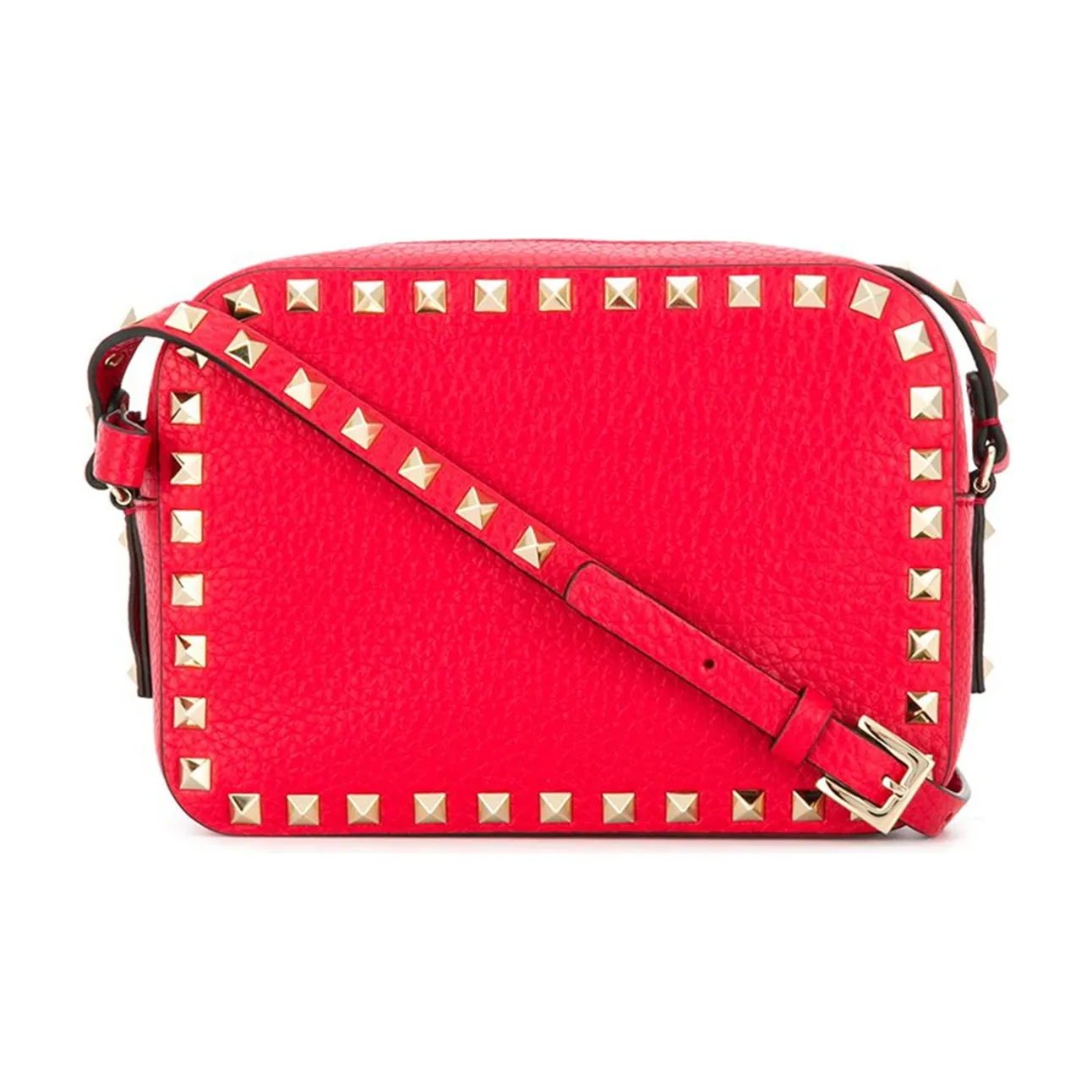 Valentino Cow Leather Crossbody Bag Regular Women's Red