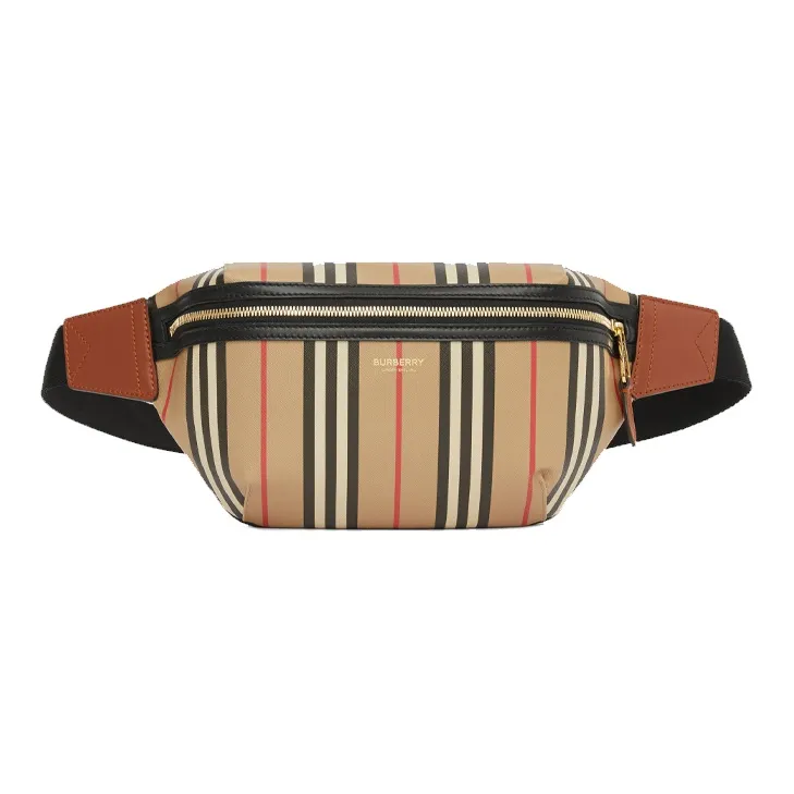 Burberry Eco Friendly Canvas Sonny Sling Bag, Crossbody Bag, Fanny Pack Regular Unisex Beige
