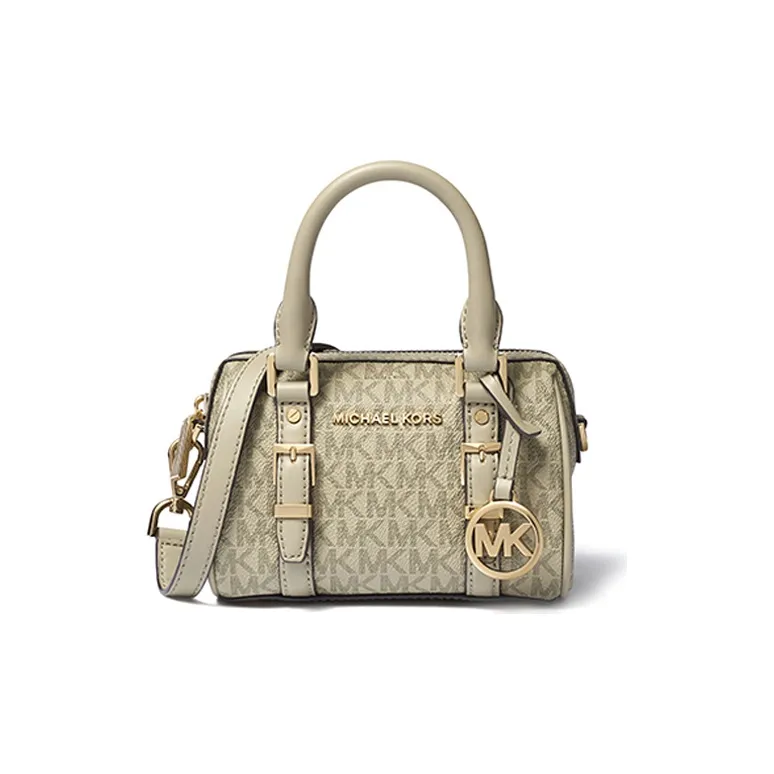 MICHAEL KORS Bedford Artificial Leather Boston Bag, Cylinder Bag, Crossbody Bag Mini Women's Army Green