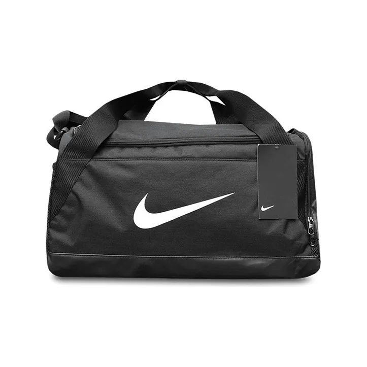 Nike Polyester Gym Bag, Camping Bag, One Shoulder Crossbody Handbag, Travel Bag Regular Unisex Black