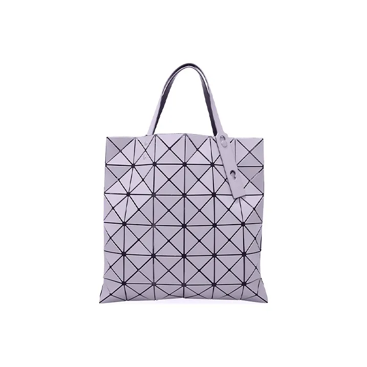 ISSEY MIYAKE PVC Tote Bag, Shopping Bag, Laptop Bag, One Shoulder Handbag Medium Size Women's Violet