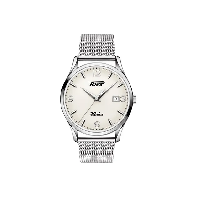 TISSOT Quartz Механизм Мужские часы 40 мм Серебряные