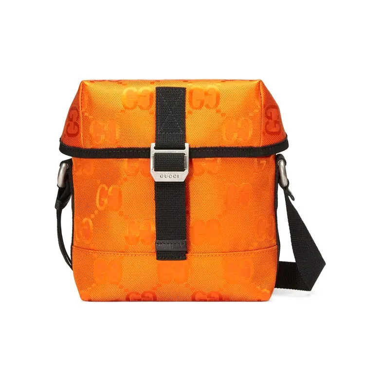 GUCCI Off The Grid Nylon With Leather Messenger Bag, Shoulder Bag, Crossbody Bag Unisex