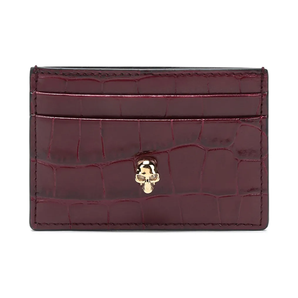 Alexander McQueen Кожа Держатель для карт Держатель для карт Женский Бордовый