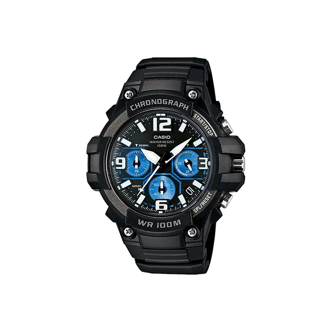 CASIO Платье Кварцевый механизм Смола Ремешок Часы Мужские Черный Циферблат