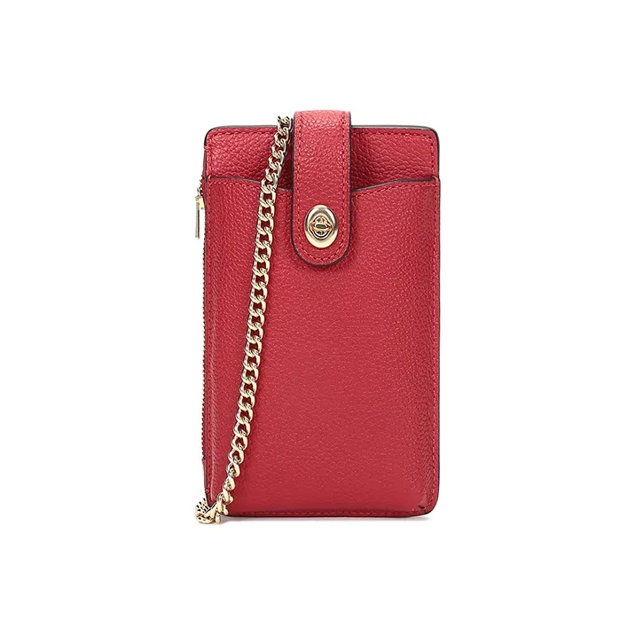 COACH Turnlock Логотип бренда Сумка через плечо Стандартная Женская Красная