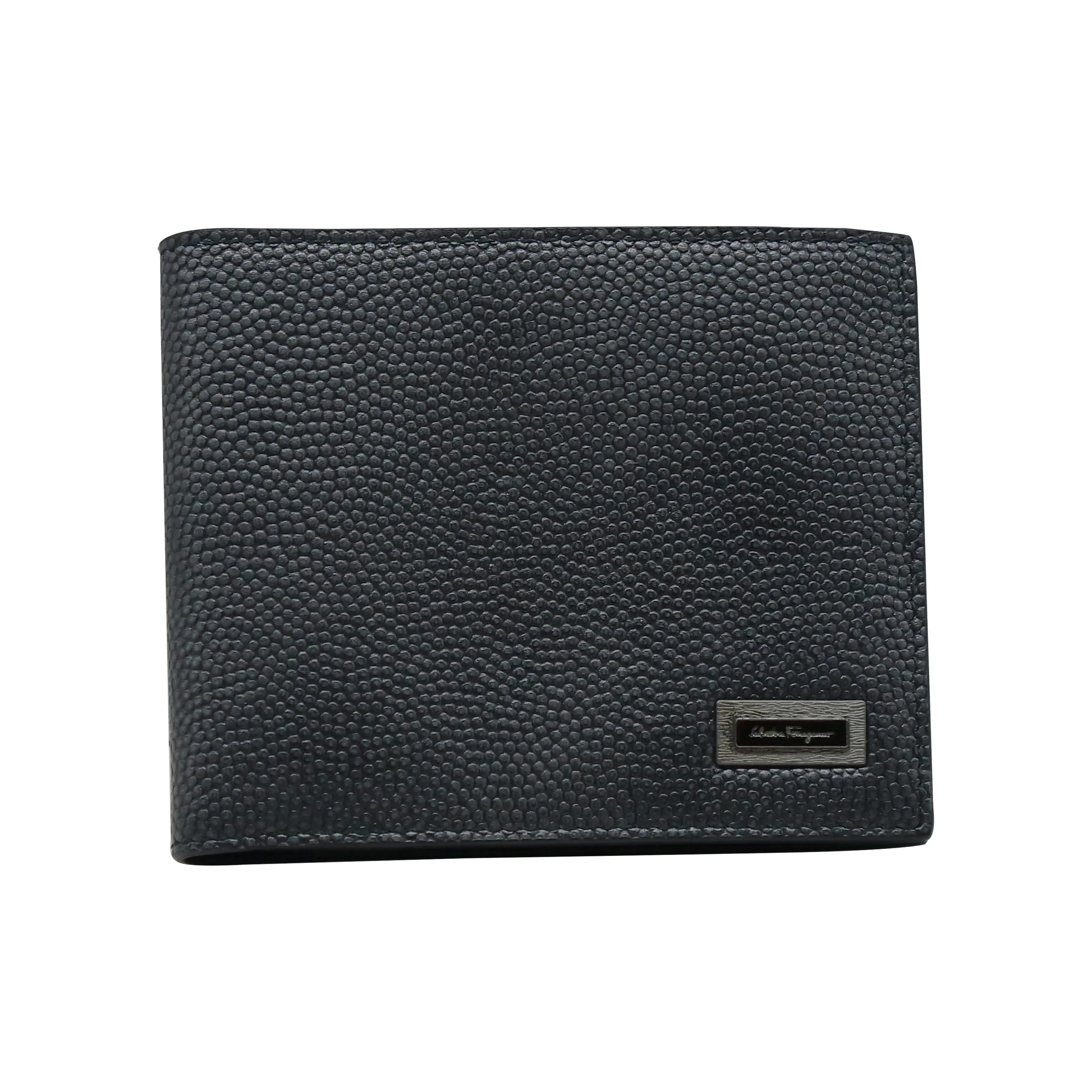 FERRAGAMO Cow Leather Wallet Clutch Men's Gray