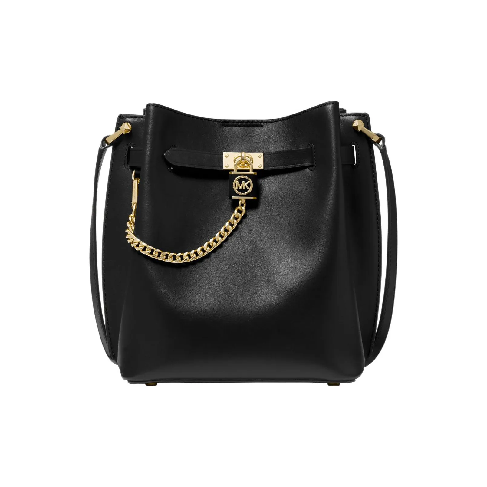 MICHAEL KORS Hamilton Legacy Коровья кожа Ведрообразная сумка Сумка через плечо Средняя Женская Черная